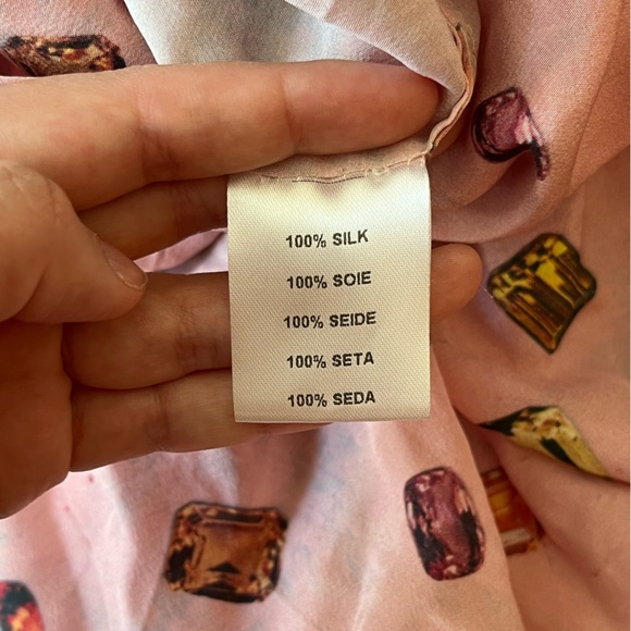 Samantha Pleet Puff Sleeve Siren Jumpsuit - Gemstone Print - Picture 8 of 9